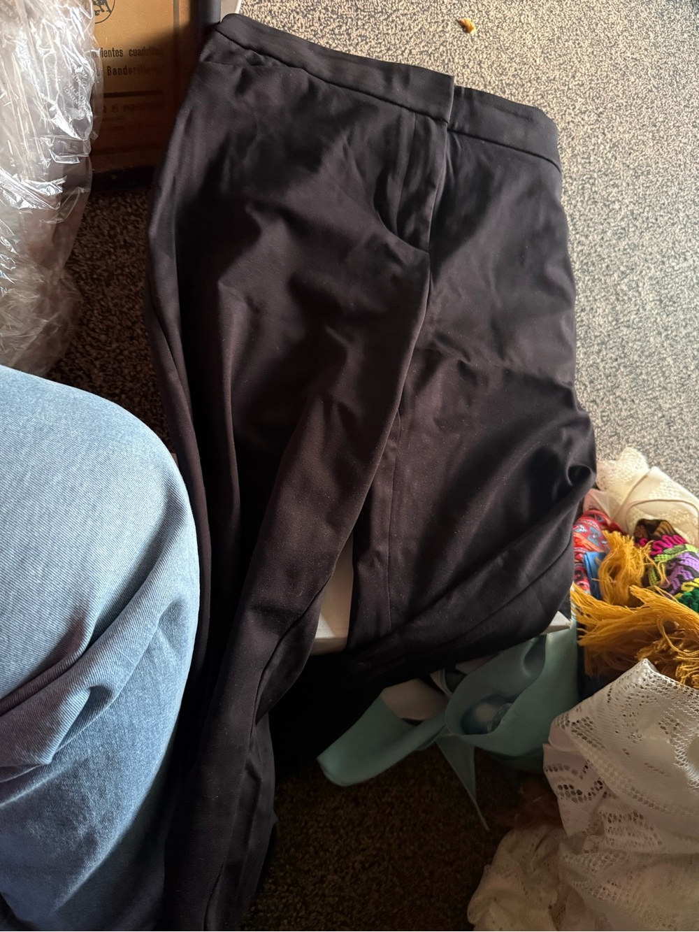 Straight Leg Women's Pants in Black